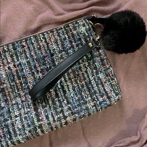Tweed Wristlet Purse